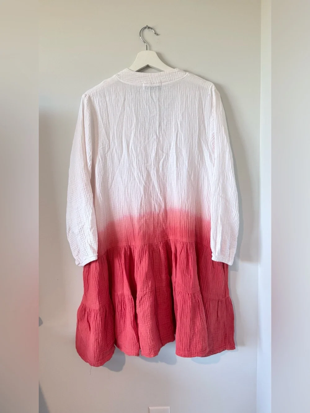 NWT YANA K DRESS COTTON OMBRÉ COLOR VACATION TRAVEL CASUAL WOMEN L COMFORT